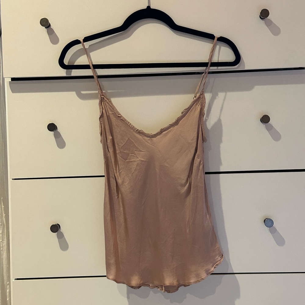 Mauve aritzia silk top xs